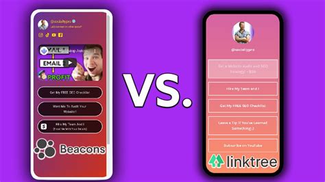 This is because it offers the ability to host all of the links to every common social media platform in one place. . Beacons ai